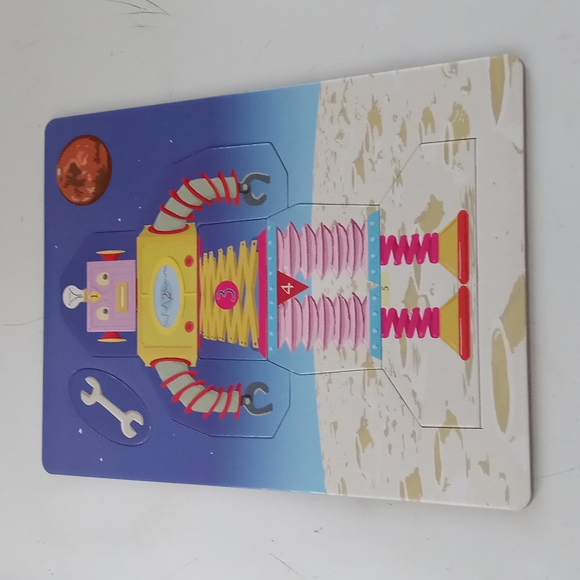 Eeboo Build A Robot Puzzle and Spinner Game - Picture 3 of 9